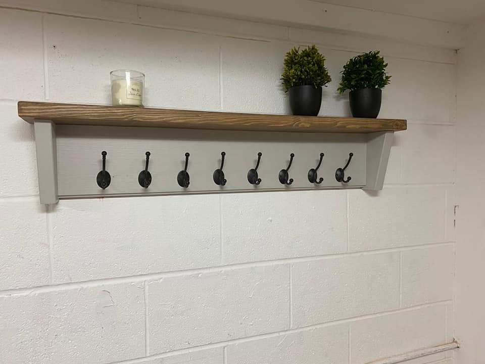 Traditional Joiners. Custom Coat rack with shelf