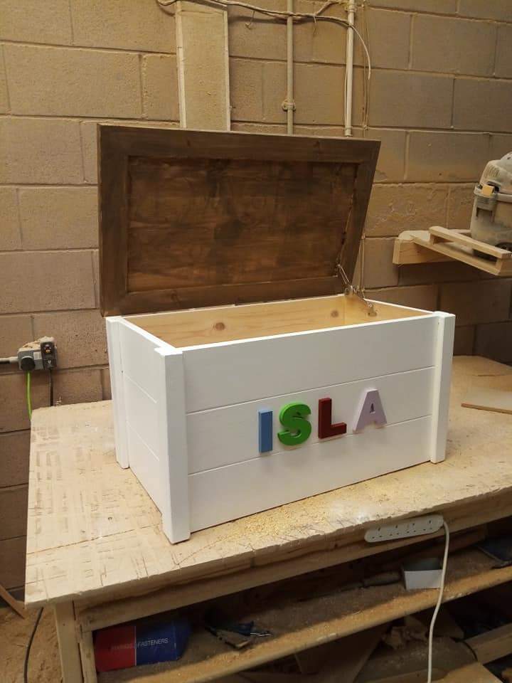 Personalised toy boxes with your child's name