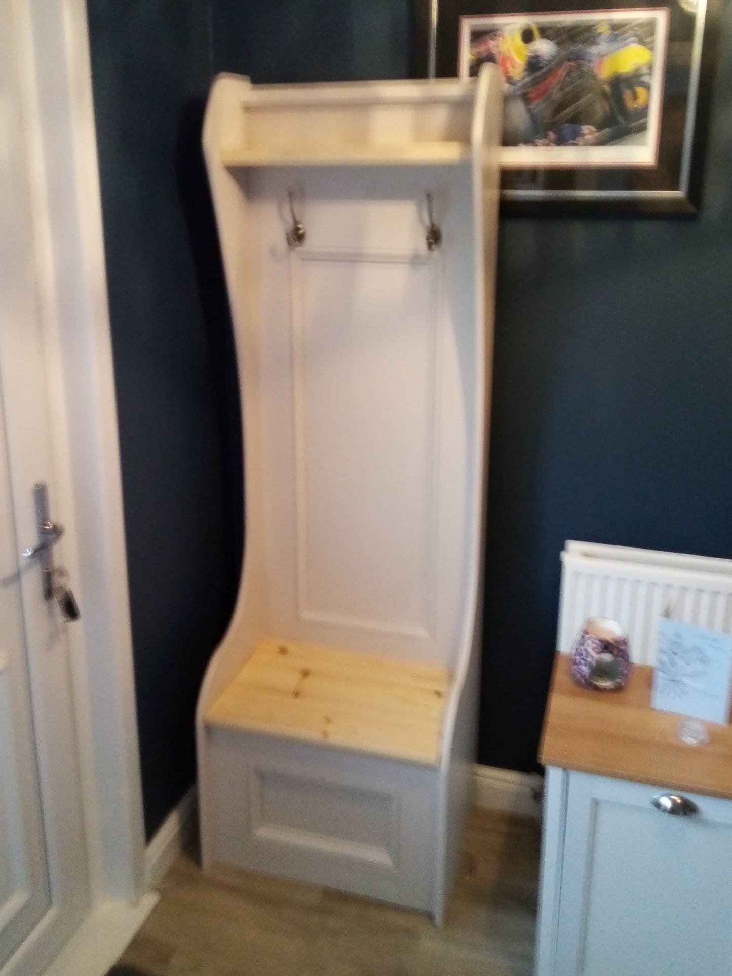 Our Monk benches are handmade in either a mixture of MDF & solid timber or 100% solid timber. 600mm Tall Monk Bench