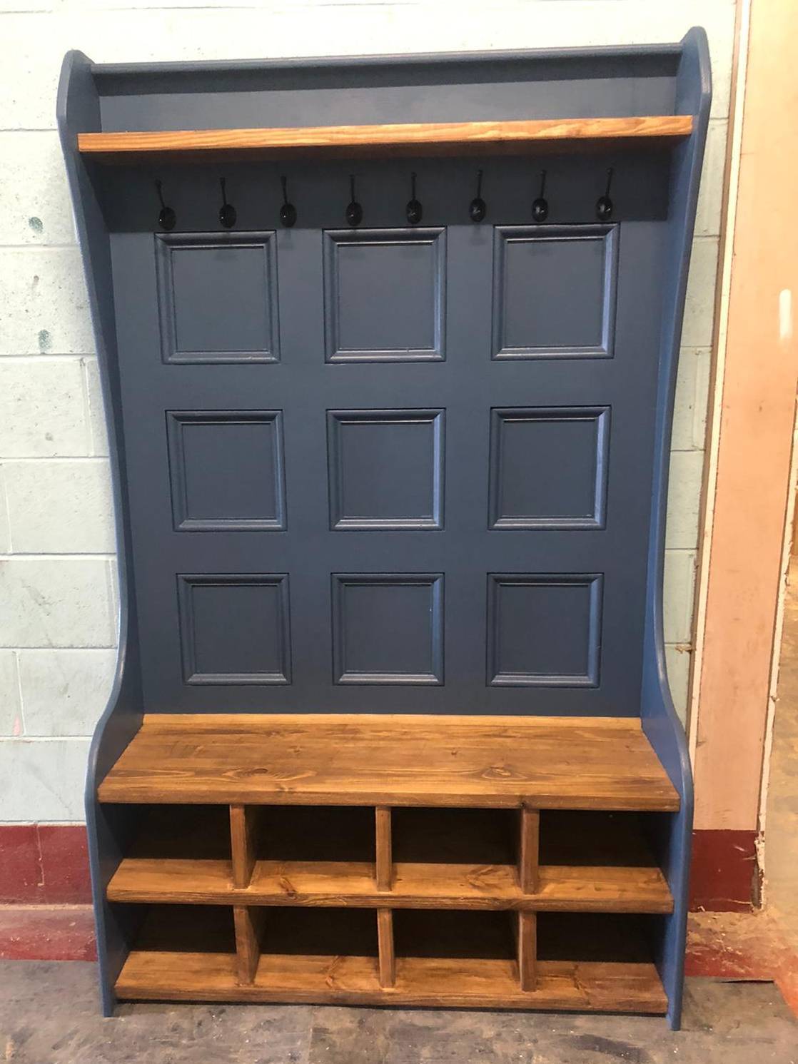 Our Monk benches are handmade in either a mixture of MDF & solid timber or 100% solid timber. 1200mm Monk Bench with storage