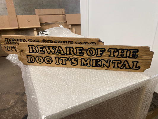 Beware of the dog sign