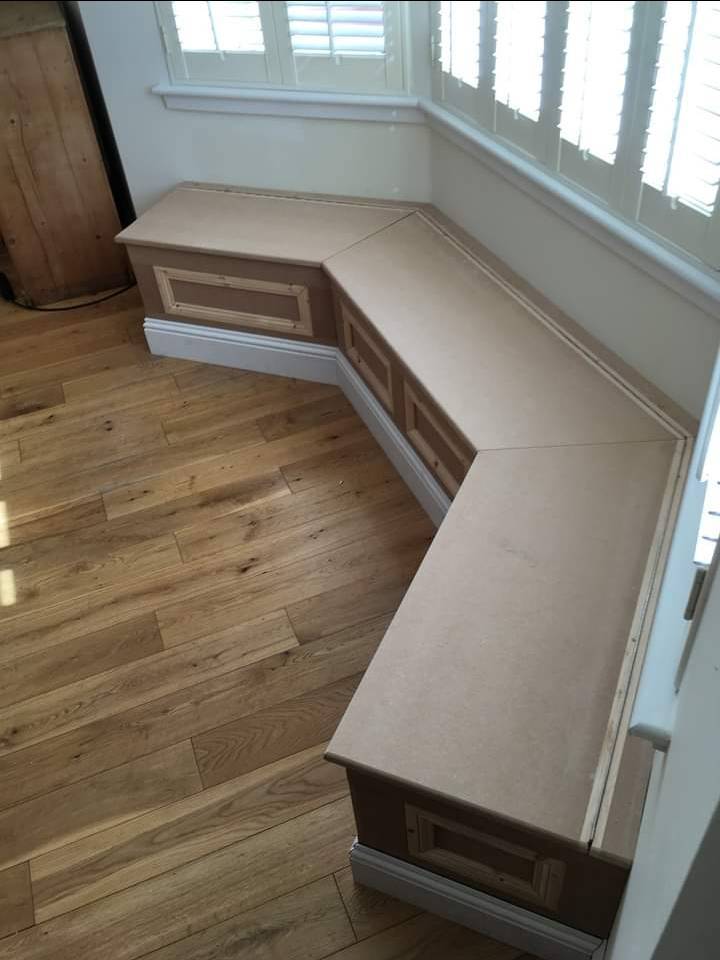 Traditional Joiners will manufacture and install bespoke Nook Seating in your kitchen, dining room or anywhere in your home. Bay window seating